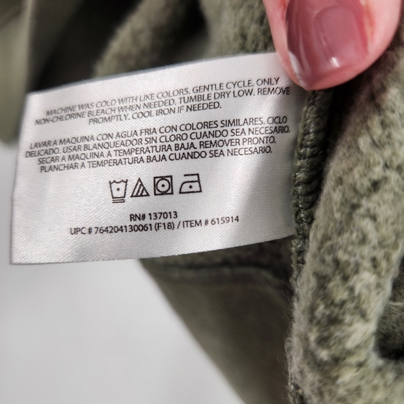 Orvis Quarter Zip Signature Sweatshirt Mens Size XL Button Green Long Sleeve - Picture 8 of 10